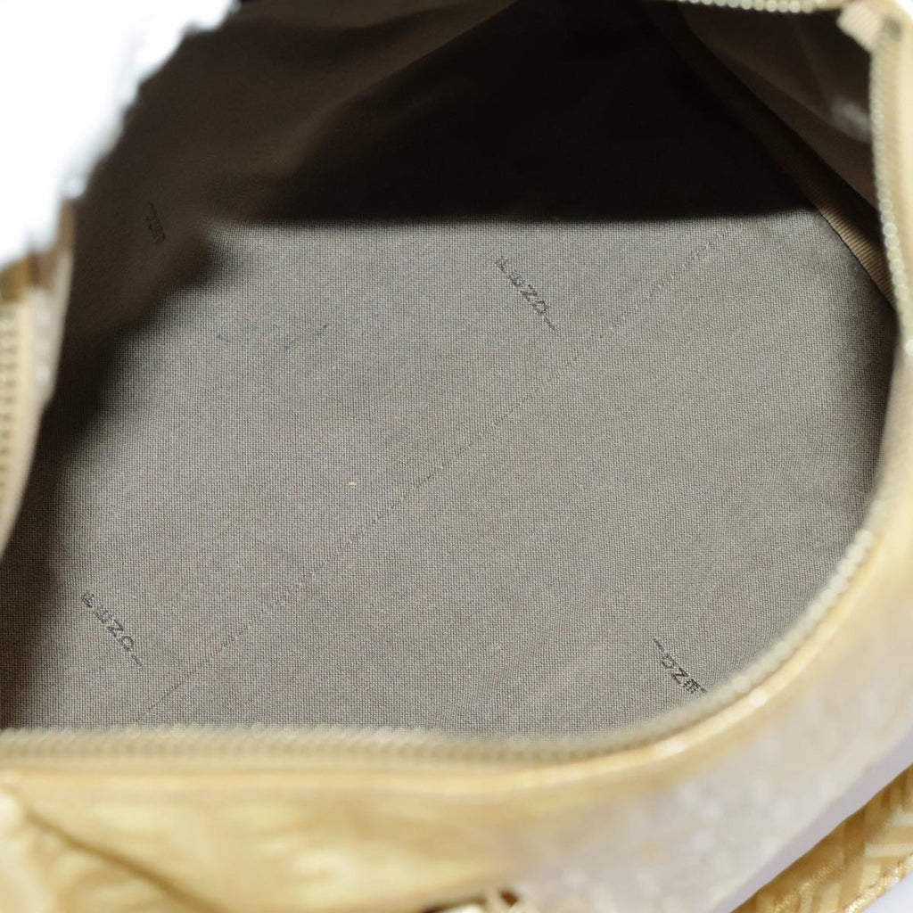 FENDI Zucchino Canvas Hand Bag Gold 94454