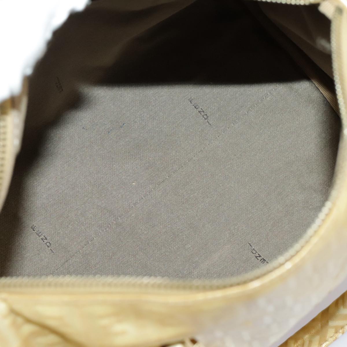 FENDI Zucchino Canvas Hand Bag Gold 94454