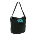 FENDI Mamma Baguette Shoulder Bag Cotton Green Silver 94455