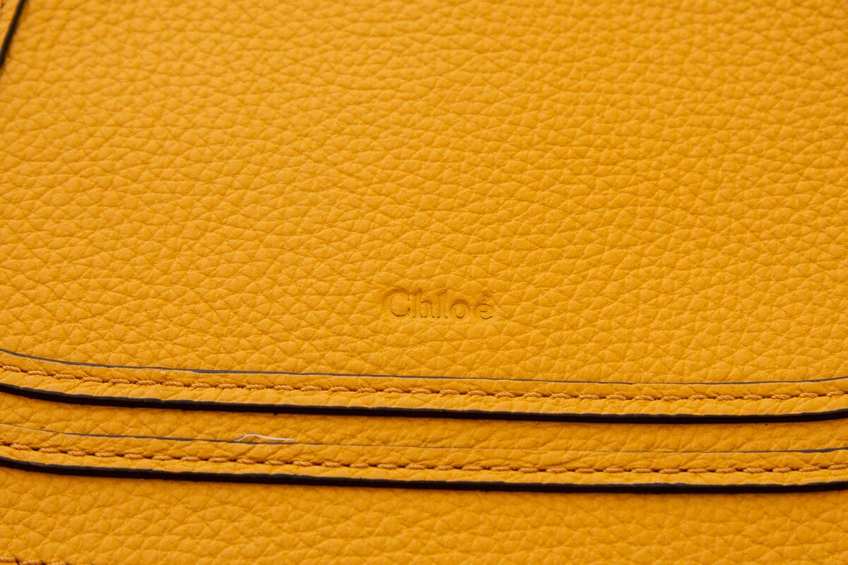 Chloe Yellow Raffia Marcie Basket Handbag