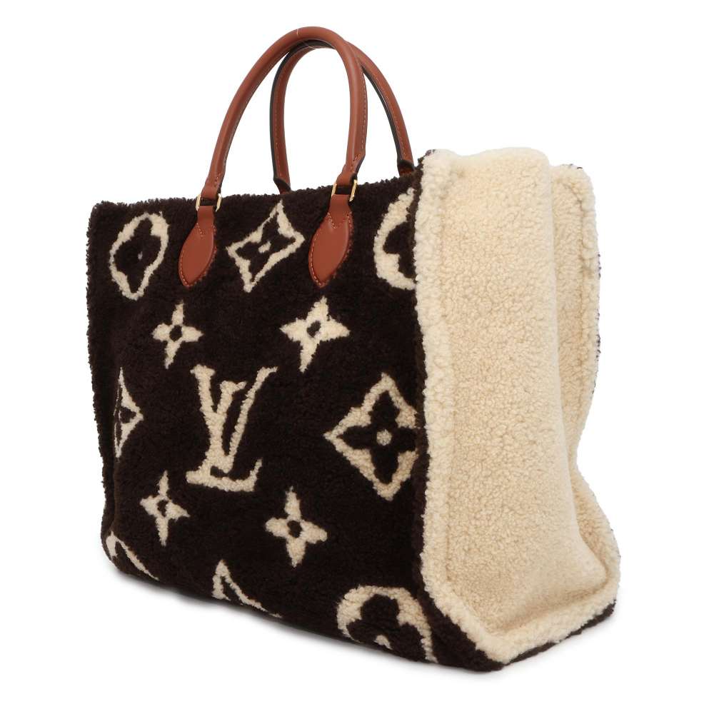 LOUIS VUITTON Onthego Brown/Beige M55420 Monogram / Teddy Size GM