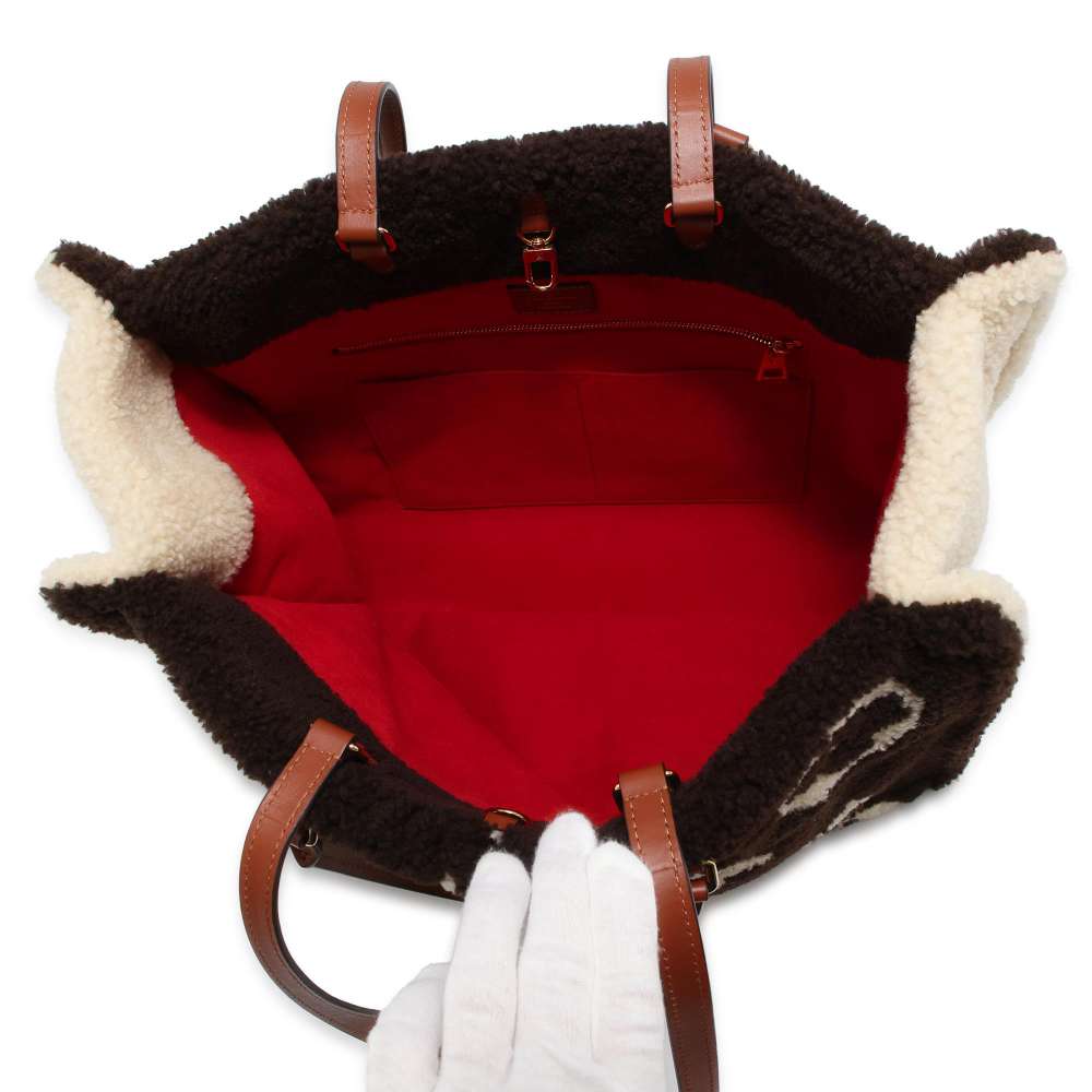 LOUIS VUITTON Onthego Brown/Beige M55420 Monogram / Teddy Size GM