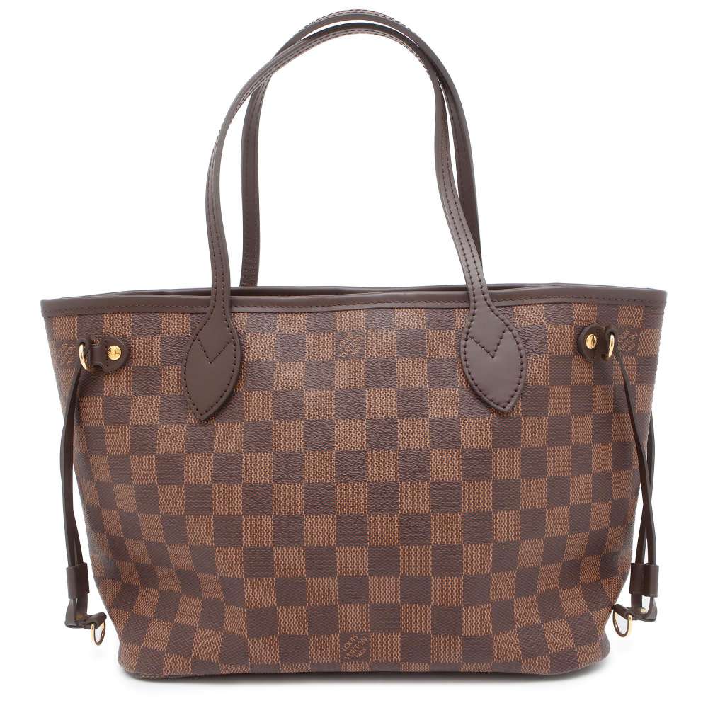 LOUIS VUITTON Neverfull Red N41359 Damier Ebene Canvas Size PM