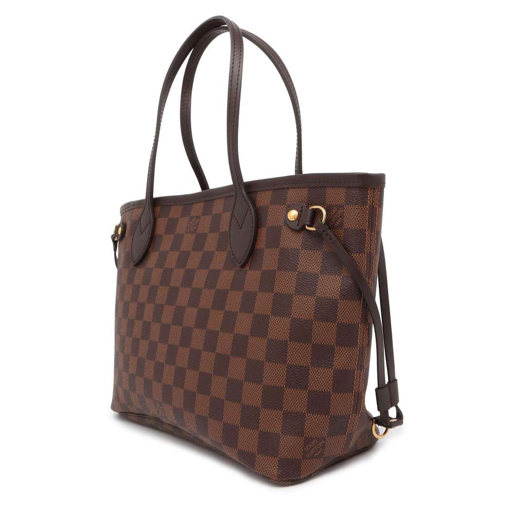 LOUIS VUITTON Neverfull Red N41359 Damier Ebene Canvas Size PM