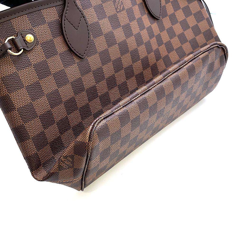 LOUIS VUITTON Neverfull Red N41359 Damier Ebene Canvas Size PM