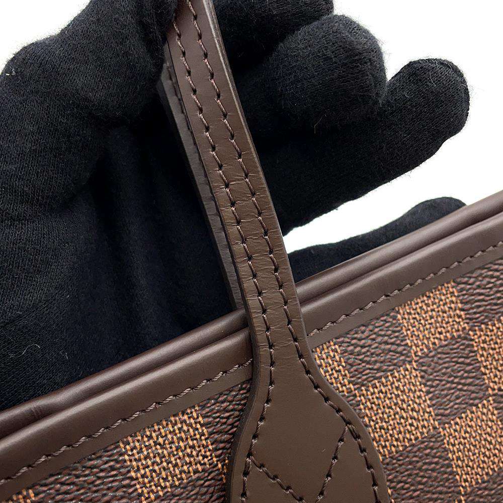 LOUIS VUITTON Neverfull Red N41359 Damier Ebene Canvas Size PM