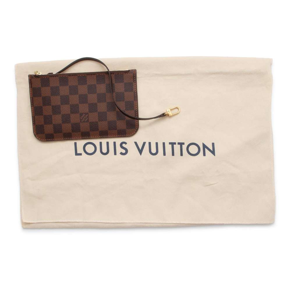 LOUIS VUITTON Neverfull Red N41359 Damier Ebene Canvas Size PM