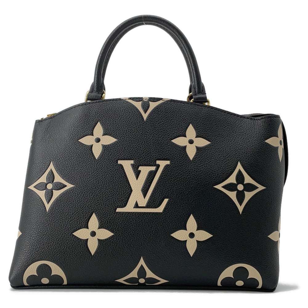 LOUIS VUITTON Petit Palais Black/Beige M58913 Bicolor Monogram Empreinte Leather Size PM