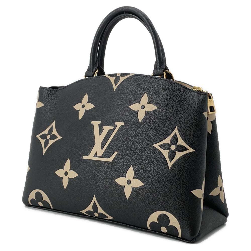 LOUIS VUITTON Petit Palais Black/Beige M58913 Bicolor Monogram Empreinte Leather Size PM