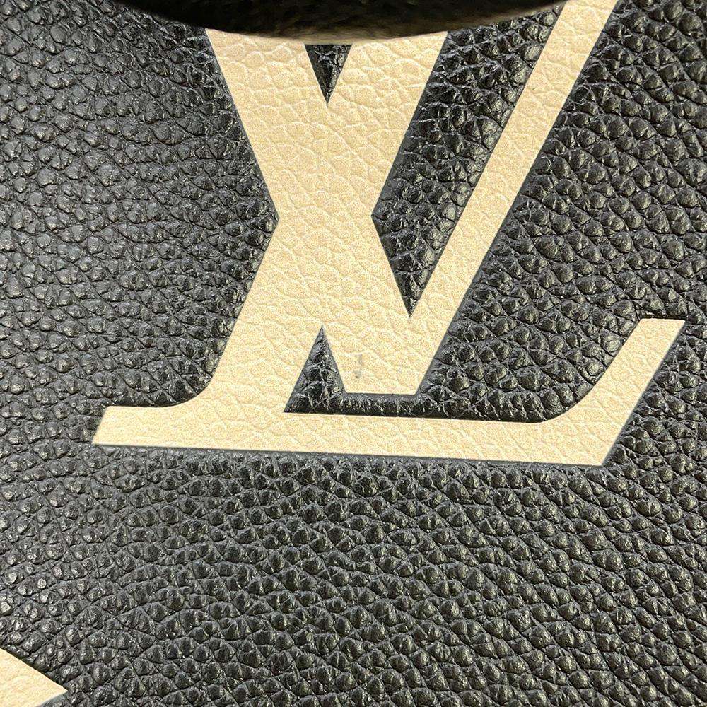 LOUIS VUITTON Petit Palais Black/Beige M58913 Bicolor Monogram Empreinte Leather Size PM