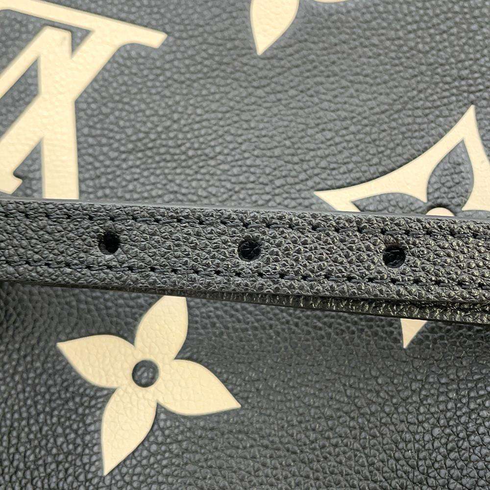 LOUIS VUITTON Petit Palais Black/Beige M58913 Bicolor Monogram Empreinte Leather Size PM