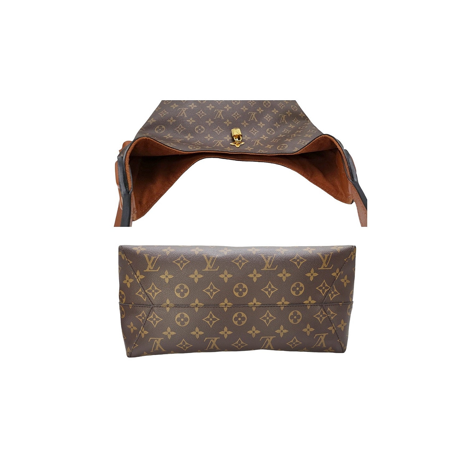 Louis Vuitton Monogram Canvas Flower Hobo Caramel
