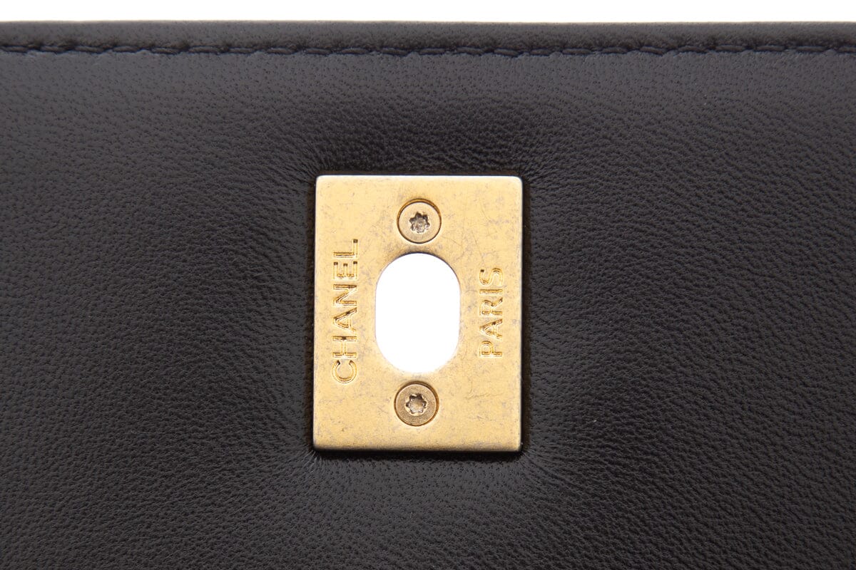 Chanel 2023 Black Lambskin Trendy Handle Flap Bag