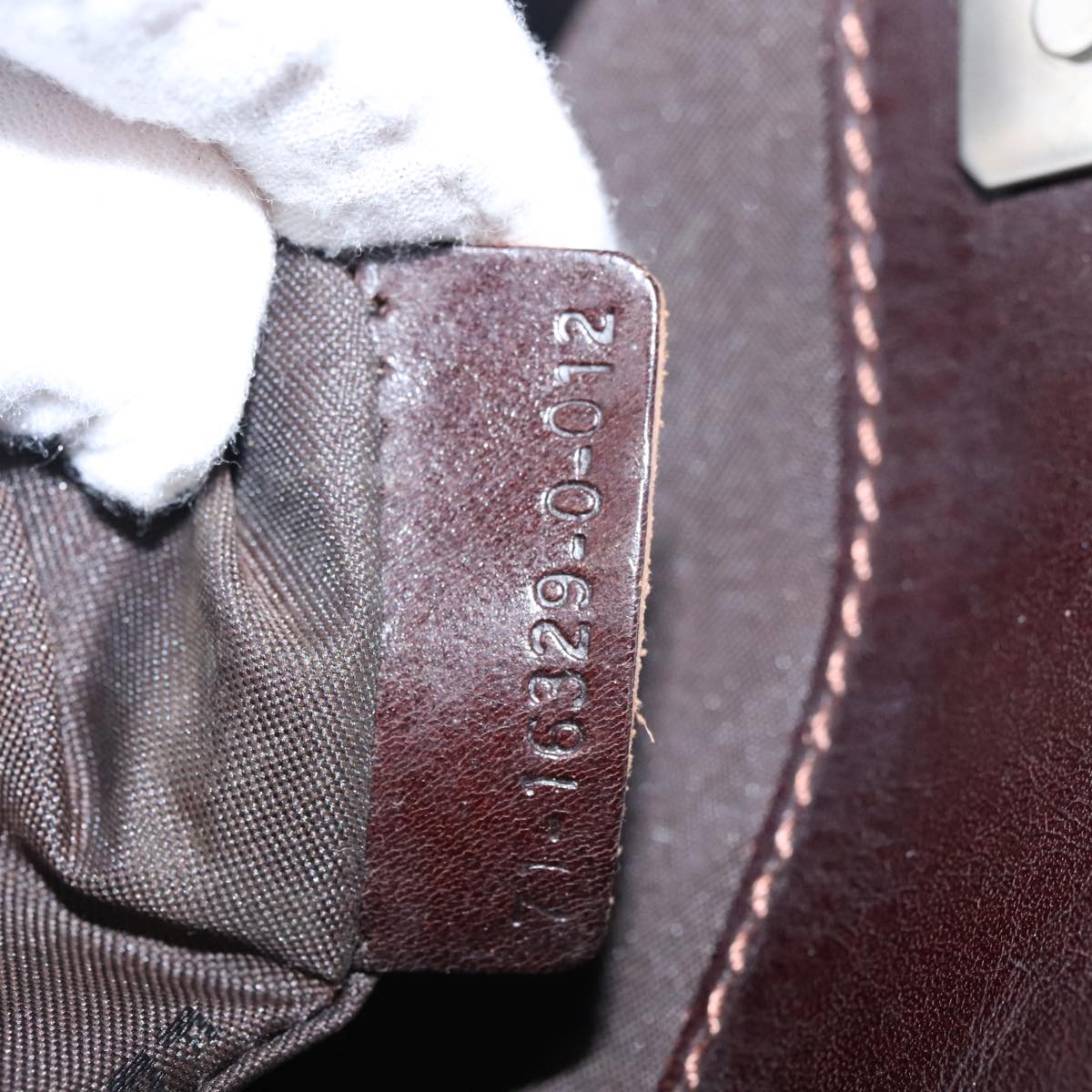 FENDI Zucca Canvas Tote Bag Brown Black Silver 94701
