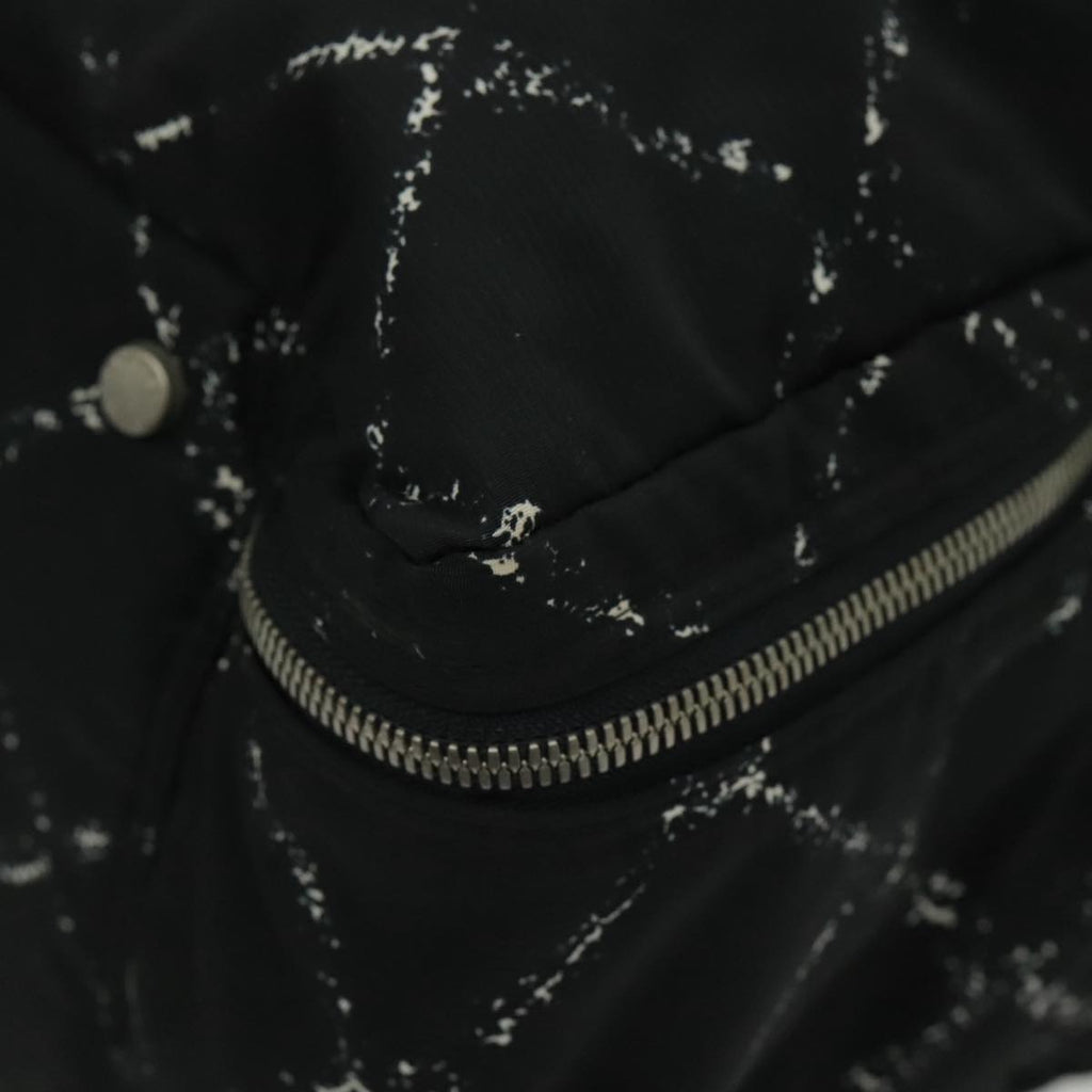 CHANEL Travel Line Boston Bag Nylon Black Silver CC 94723