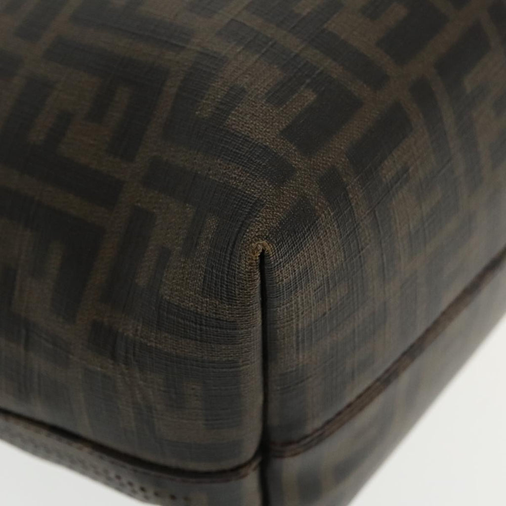 FENDI Zucca Canvas Tote Bag Brown Black Gold 94724