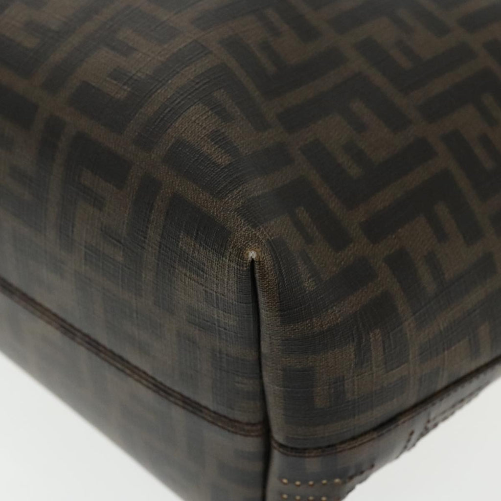FENDI Zucca Canvas Tote Bag Brown Black Gold 94724