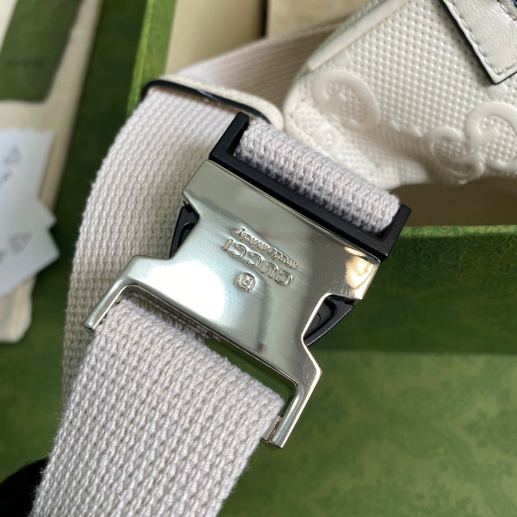 gg Embossed Belt Bag White gg Embossed For Men  11in/28cm gg