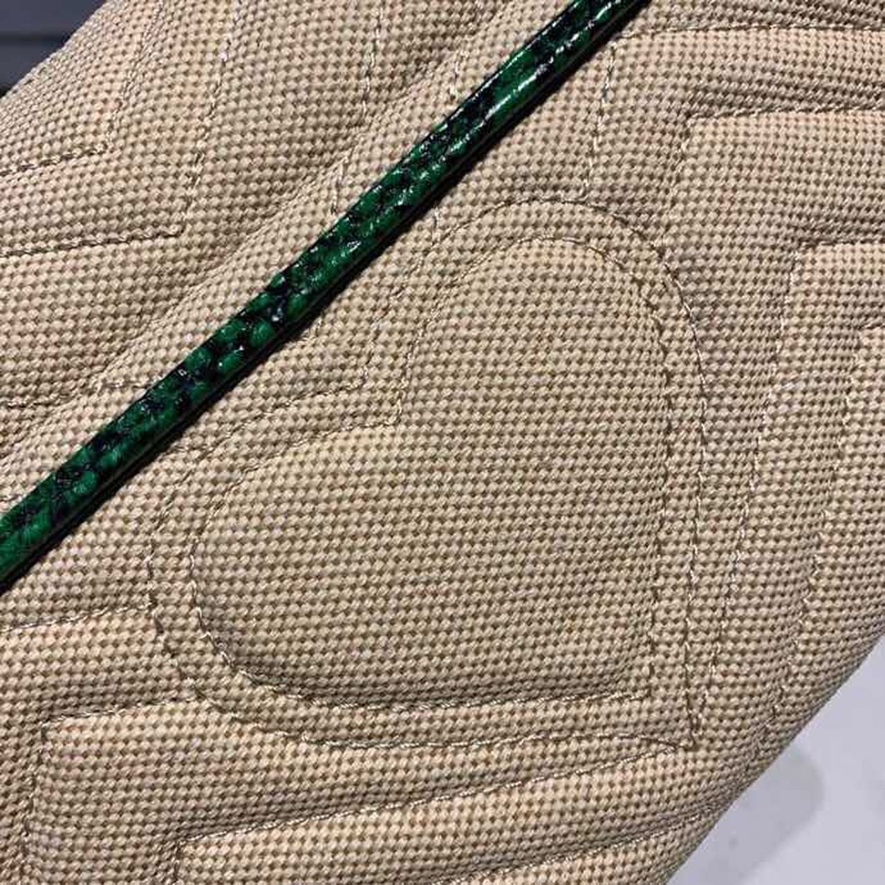 Glami Marmont Raffia Straw Shoulder Bag Beige/Green Glami Chevron MatelassÃƒÂ© Raffia Effect Fabric For Women 10in/26cm Glami  Ã¢â‚¬Å½443497