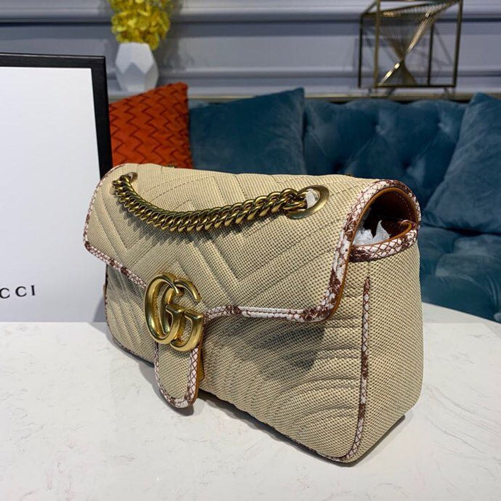 Glami Marmont Raffia Straw Shoulder Bag Cream/Brown/Beige Glami Chevron MatelassÃƒÂ© Raffia Effect Fabric For Women 10in/26cm Glami  Ã¢â‚¬Å½443497