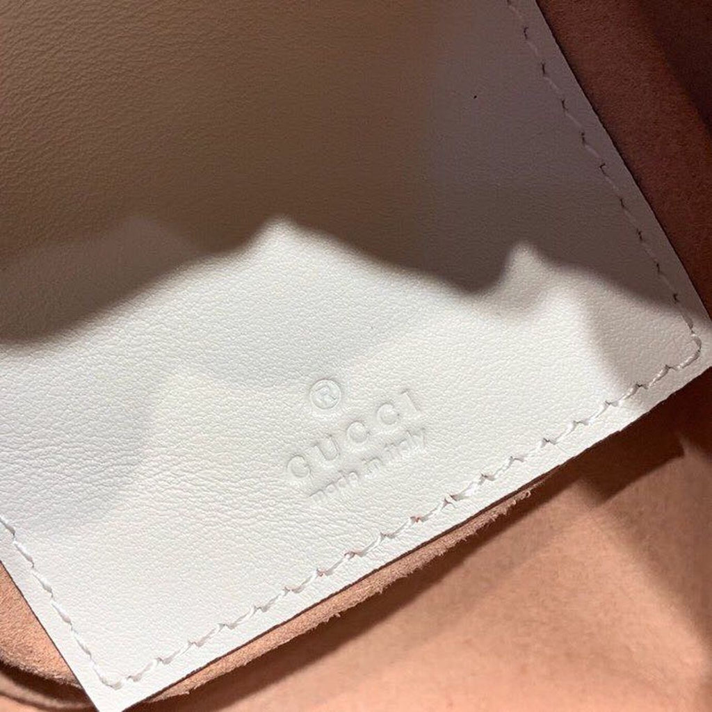 Glami Marmont Mini Bucket Bag White MatelassÃƒÂ© Chevron For Women 6in/13cm Glami 575163 DTDRT 9022