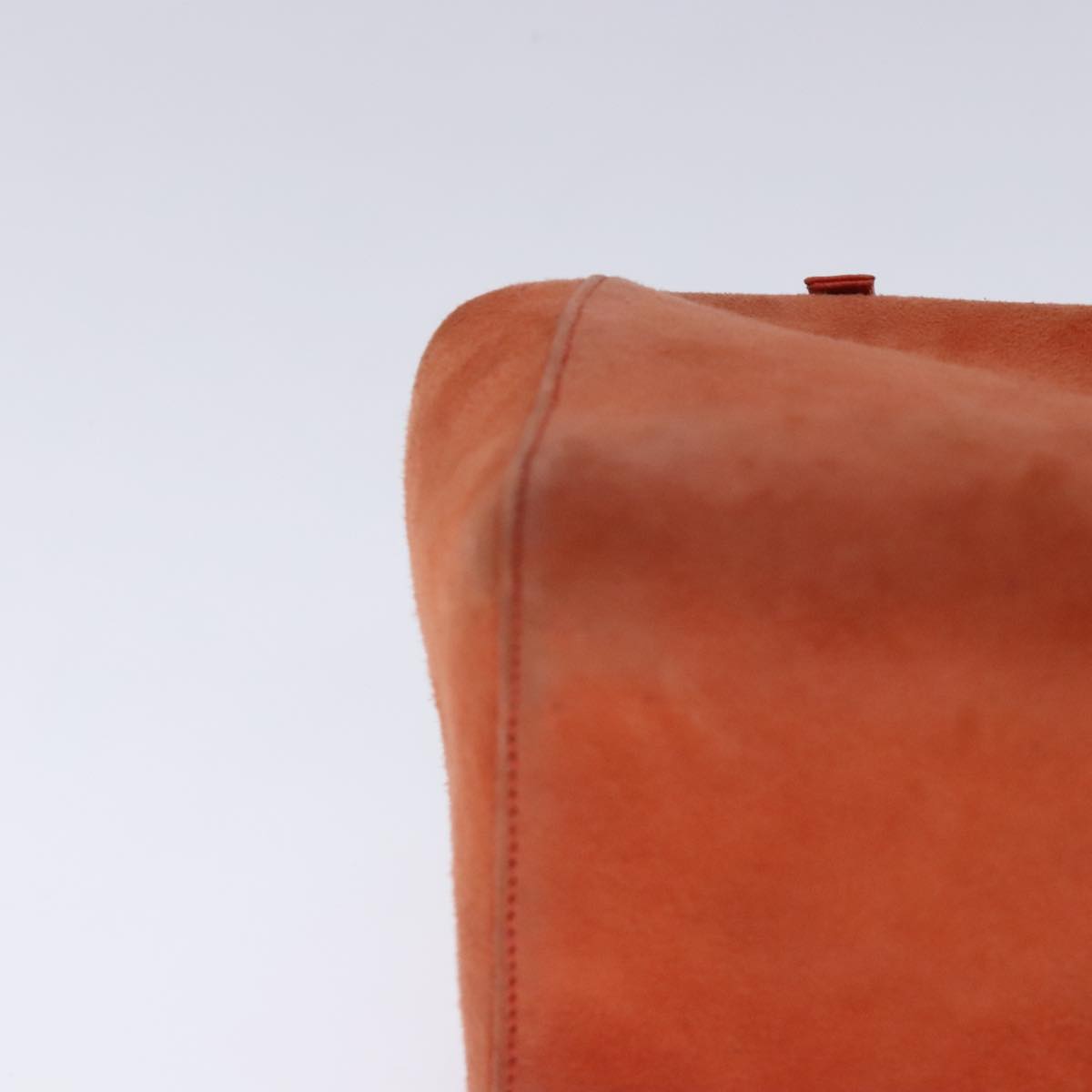 FENDI Shoulder Bag Suede Orange Gold 94994