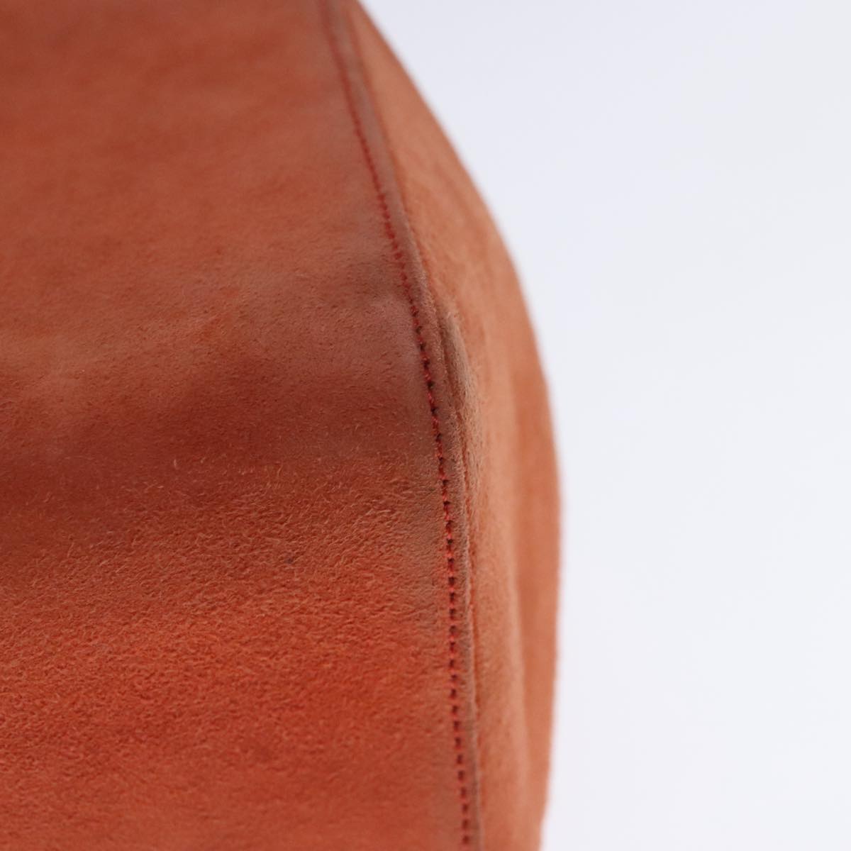 FENDI Shoulder Bag Suede Orange Gold 94994