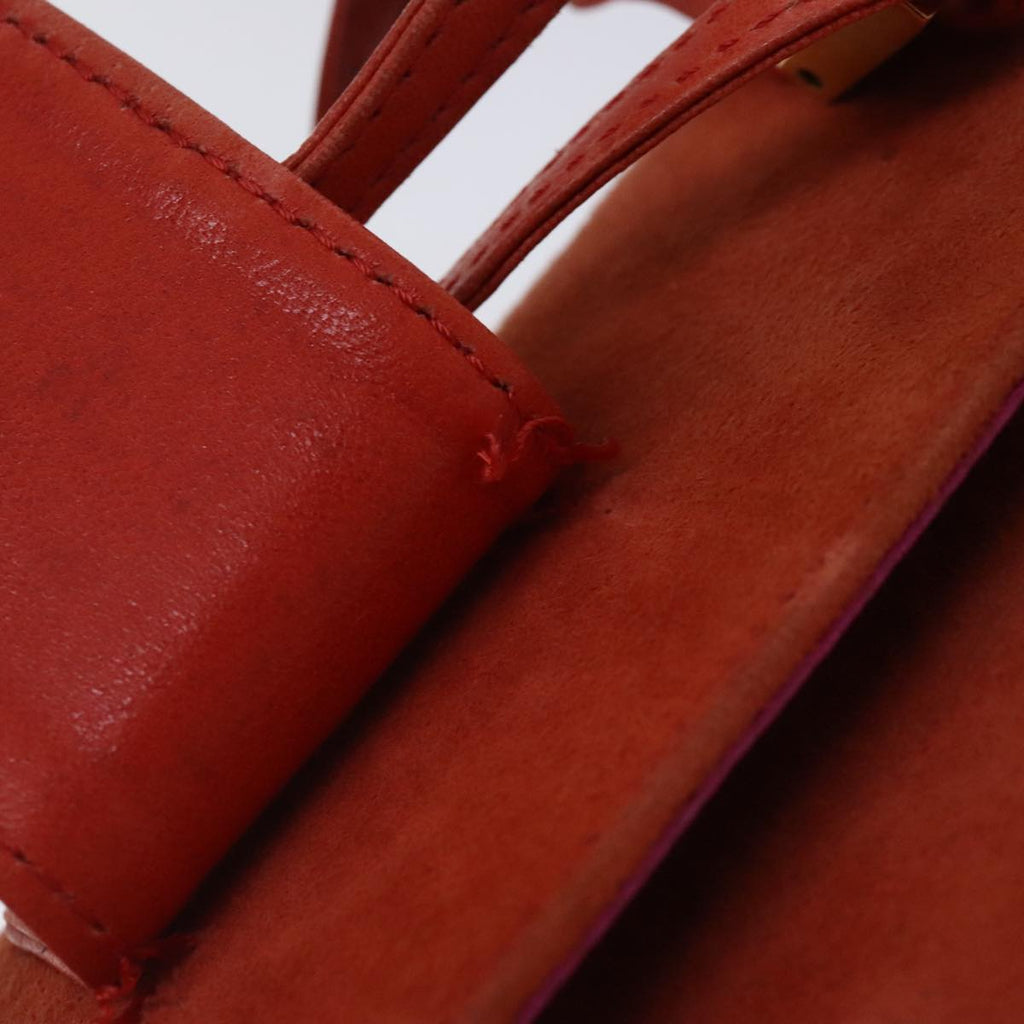 FENDI Shoulder Bag Suede Orange Gold 94994