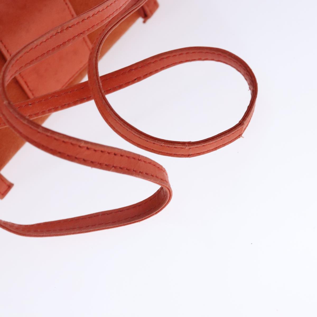FENDI Shoulder Bag Suede Orange Gold 94994