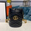 Glami Marmont Mini Bucket Bag Black MatelassÃƒÂ© Chevron For Women 6in/13cm Glami 575163 575163 DTDRT 1000