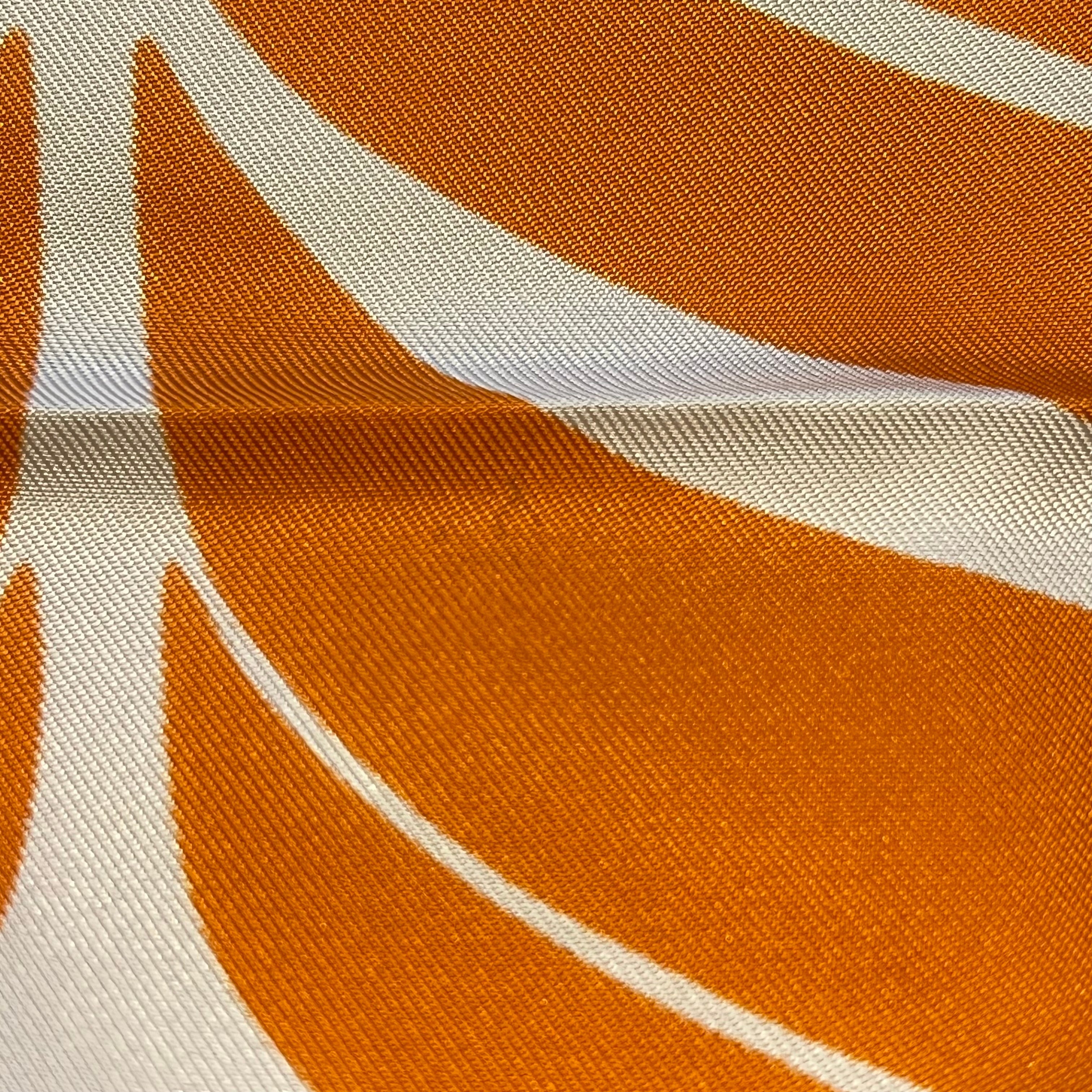 GUCCI x Adidas Orange Blue White Silk GG Monogram Trefoil Print Square Scarf