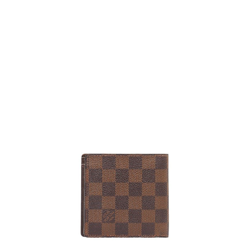 Louis Vuitton Damier Porte-Vieux Cartouche Monet Double Fold Wallet Compact Wallet N61665 Brown PVC Leather  Louis Vuitton