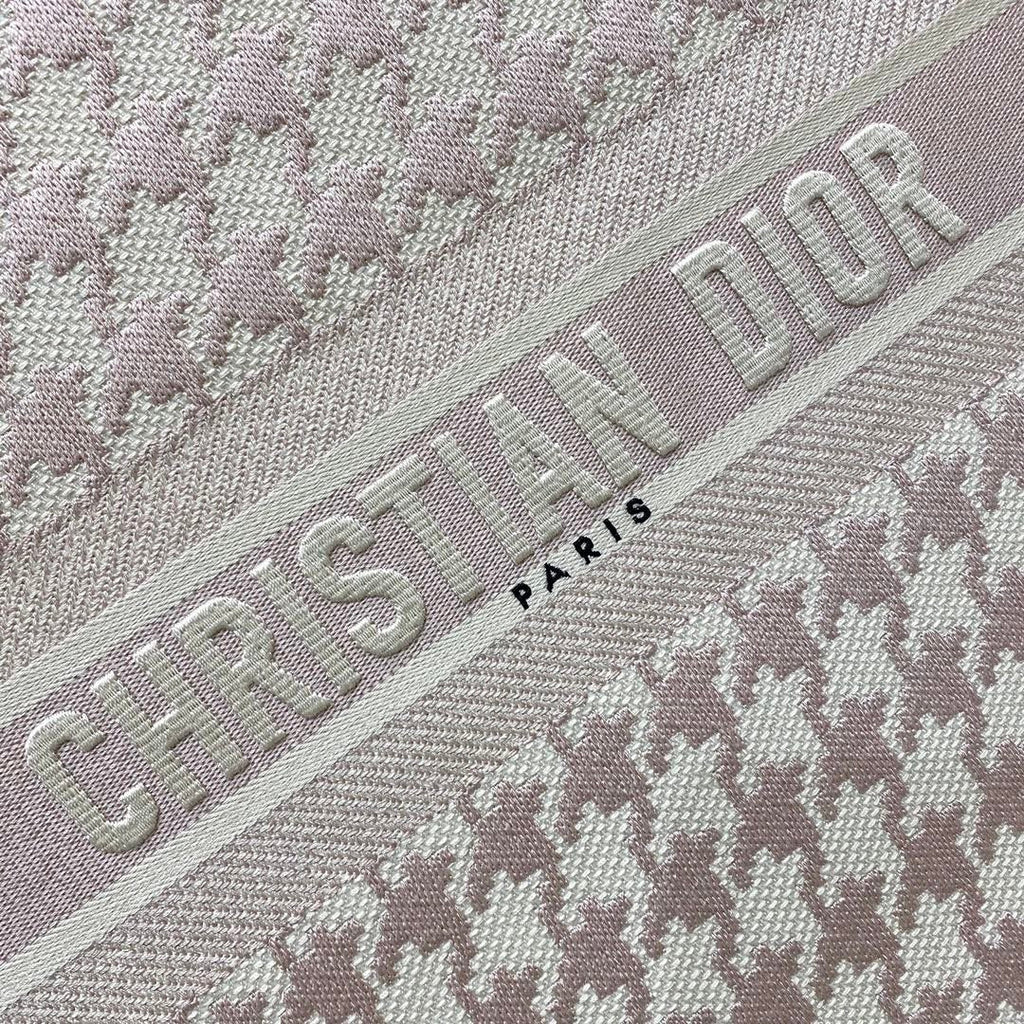 GLAMI Large Book Tote Pale Pink Houndstooth Embroidery, Pink, For Women WomenÃ¢â‚¬â„¢s Handbags, Shoulder Bags, 42cm CD