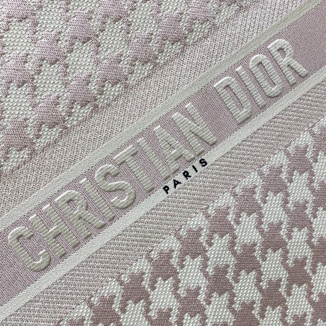 GLAMI Large Book Tote Pale Pink Houndstooth Embroidery, Pink, For Women WomenÃ¢â‚¬â„¢s Handbags, Shoulder Bags, 42cm CD