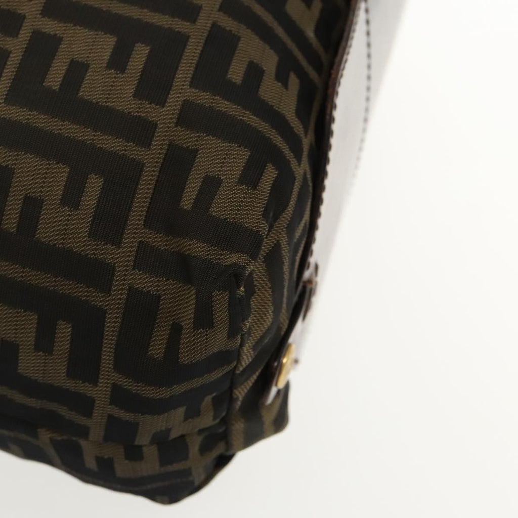 FENDI Zucca Canvas Tote Bag Brown Black gold 95031