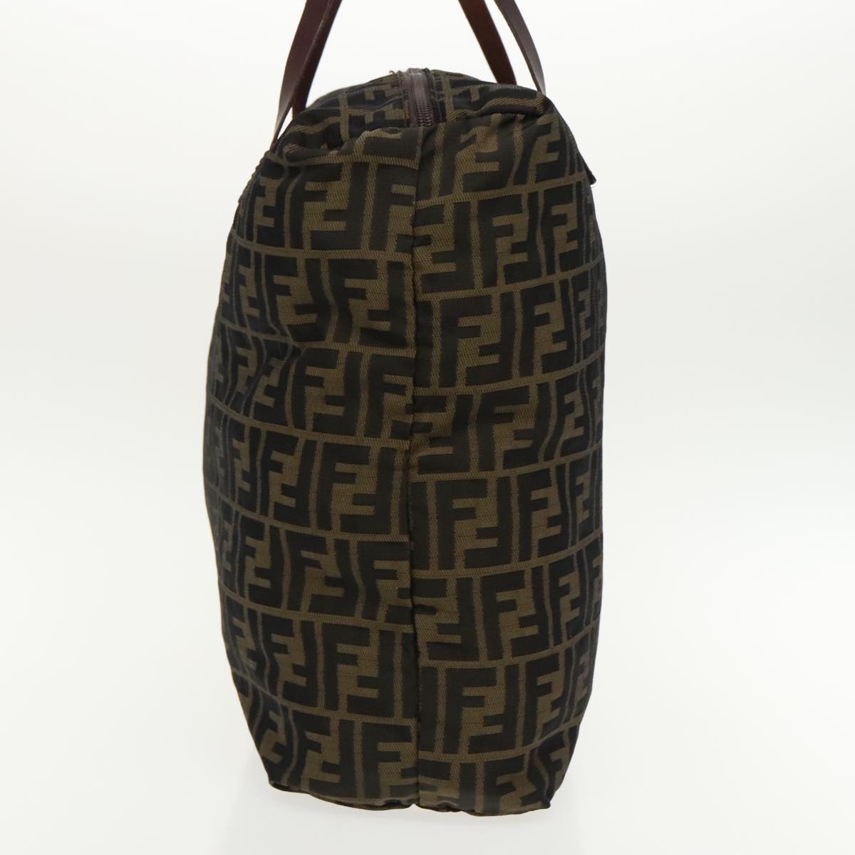FENDI Zucca Canvas Tote Bag Brown Black gold 95031