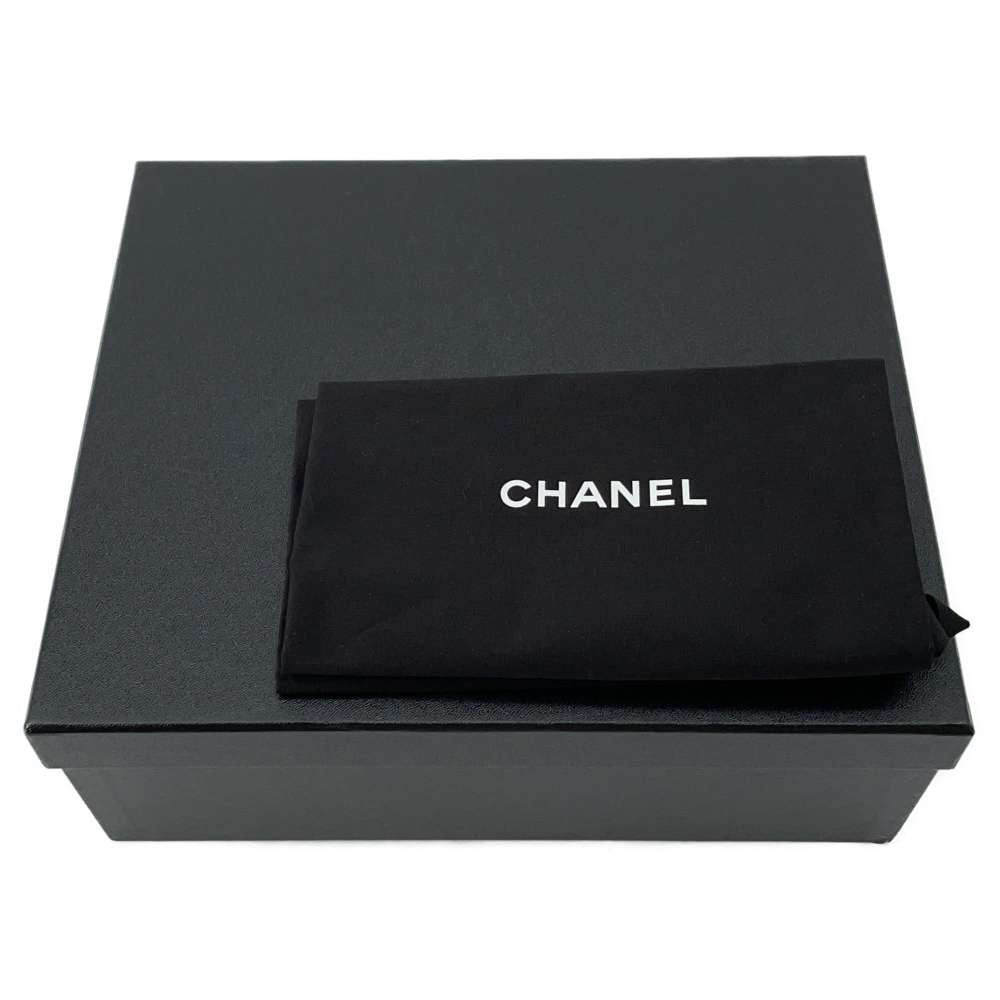 CHANEL PearlChain Sandals BlackG36005 Leather Size XS