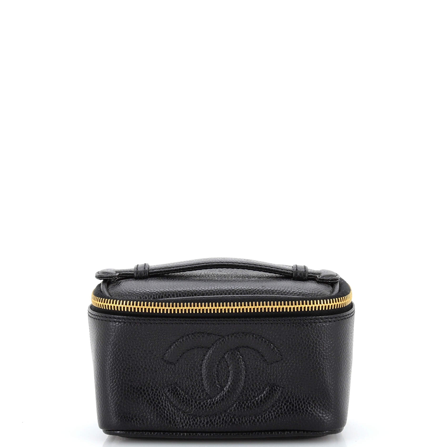 CHANEL Vintage Timeless Cosmetic Case Caviar Small