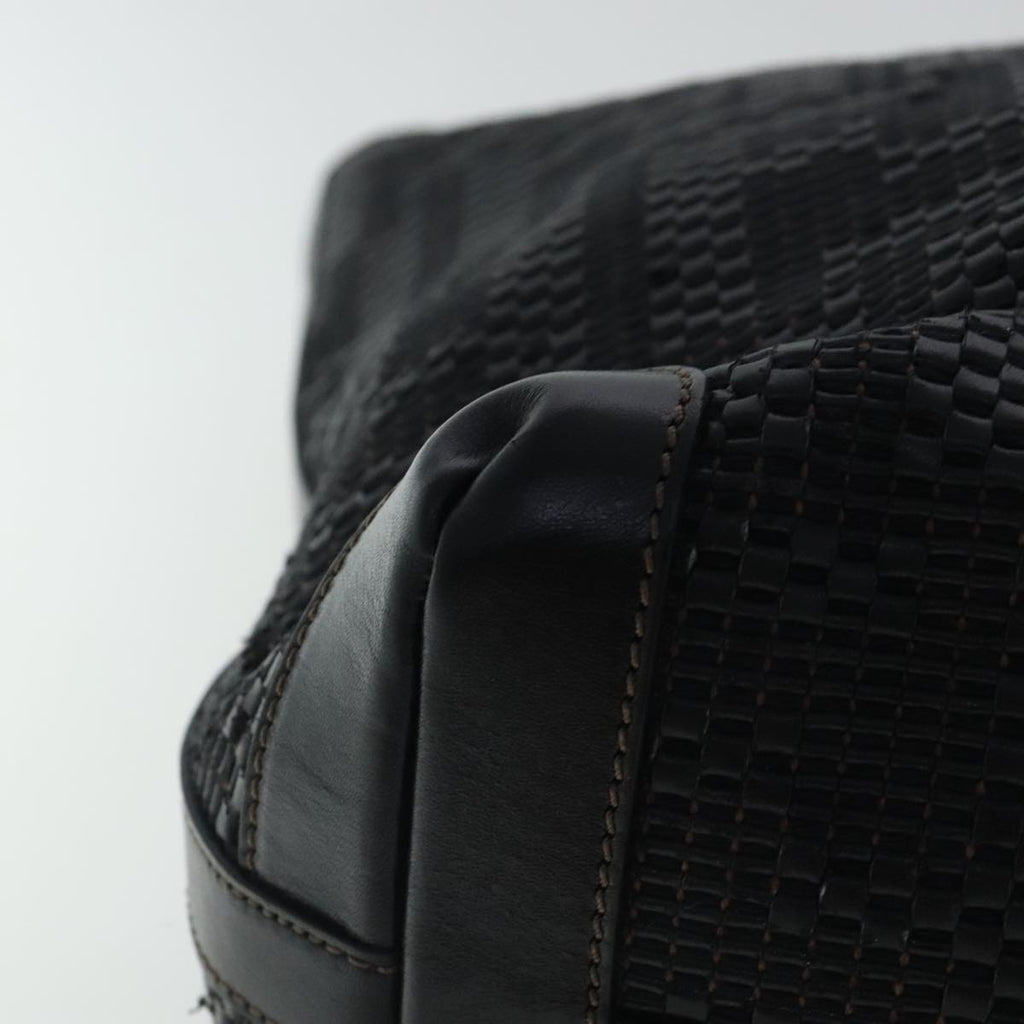 FENDI Zucca Canvas Tote Bag Leather Black 95342