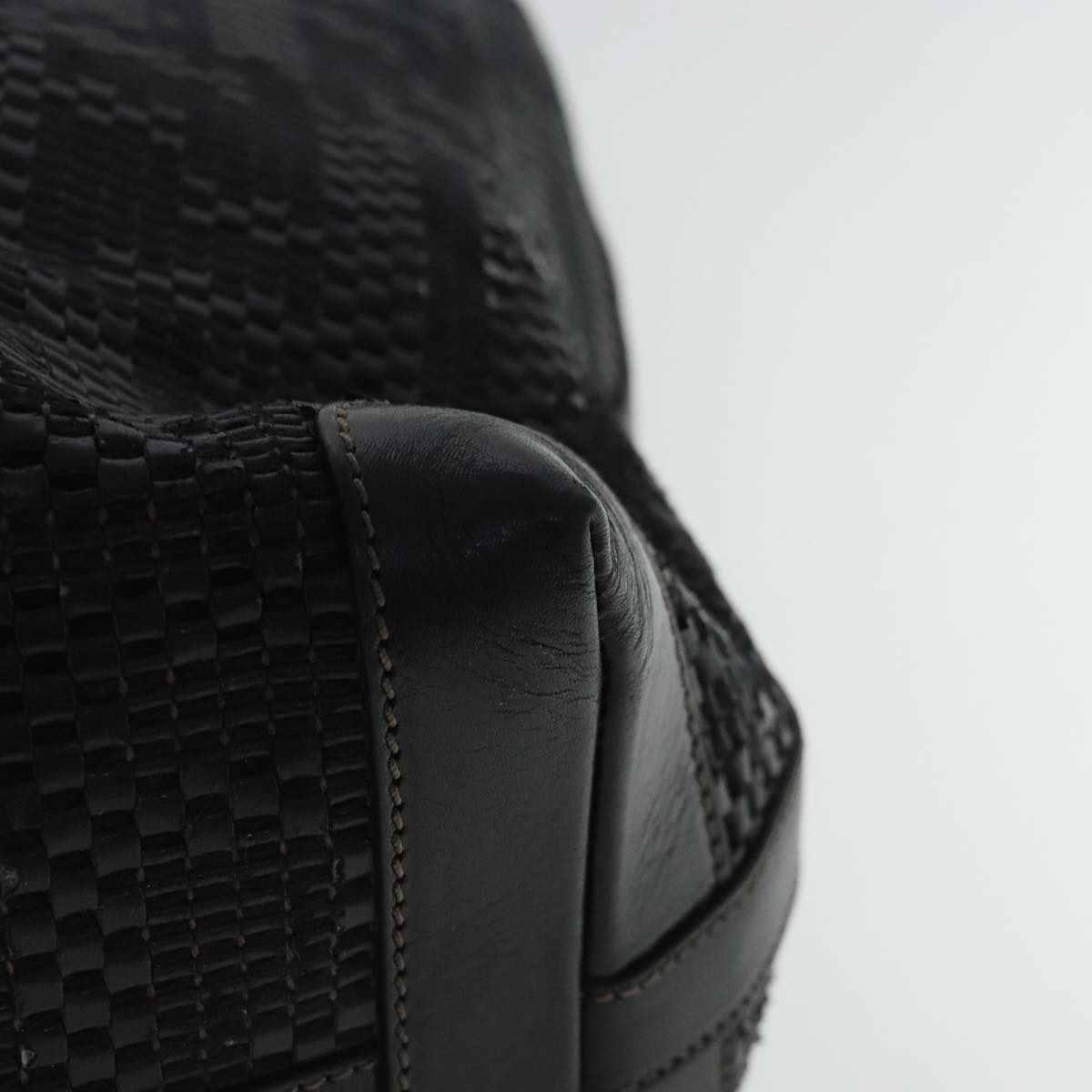 FENDI Zucca Canvas Tote Bag Leather Black 95342