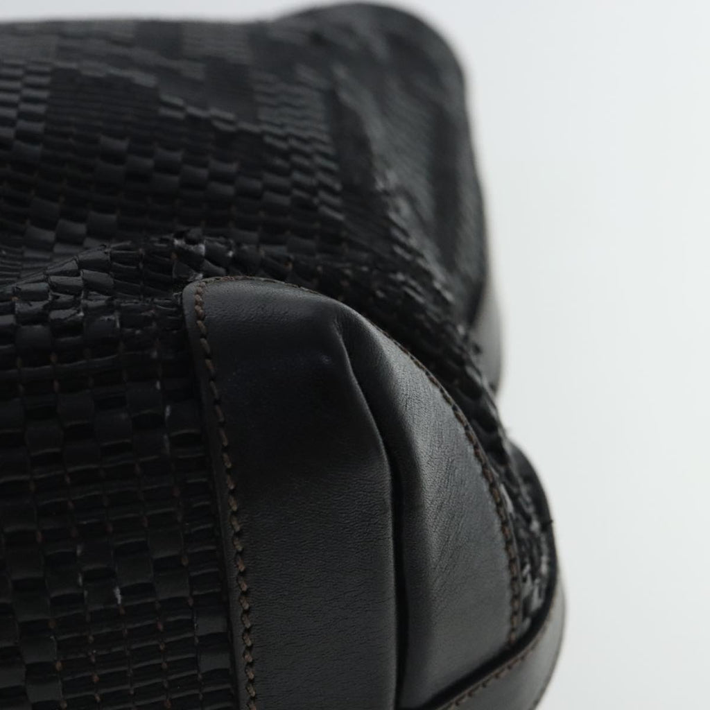 FENDI Zucca Canvas Tote Bag Leather Black 95342