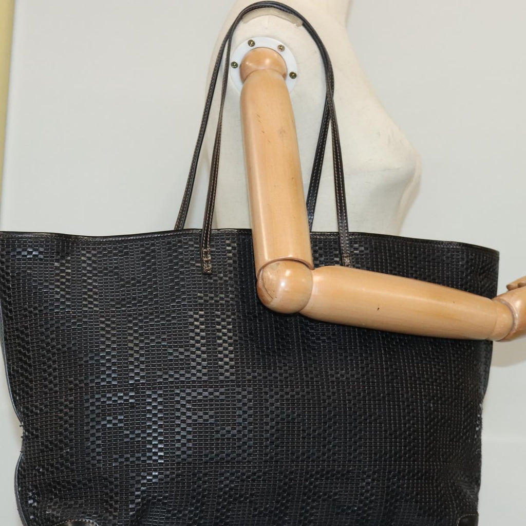 FENDI Zucca Canvas Tote Bag Leather Black 95342