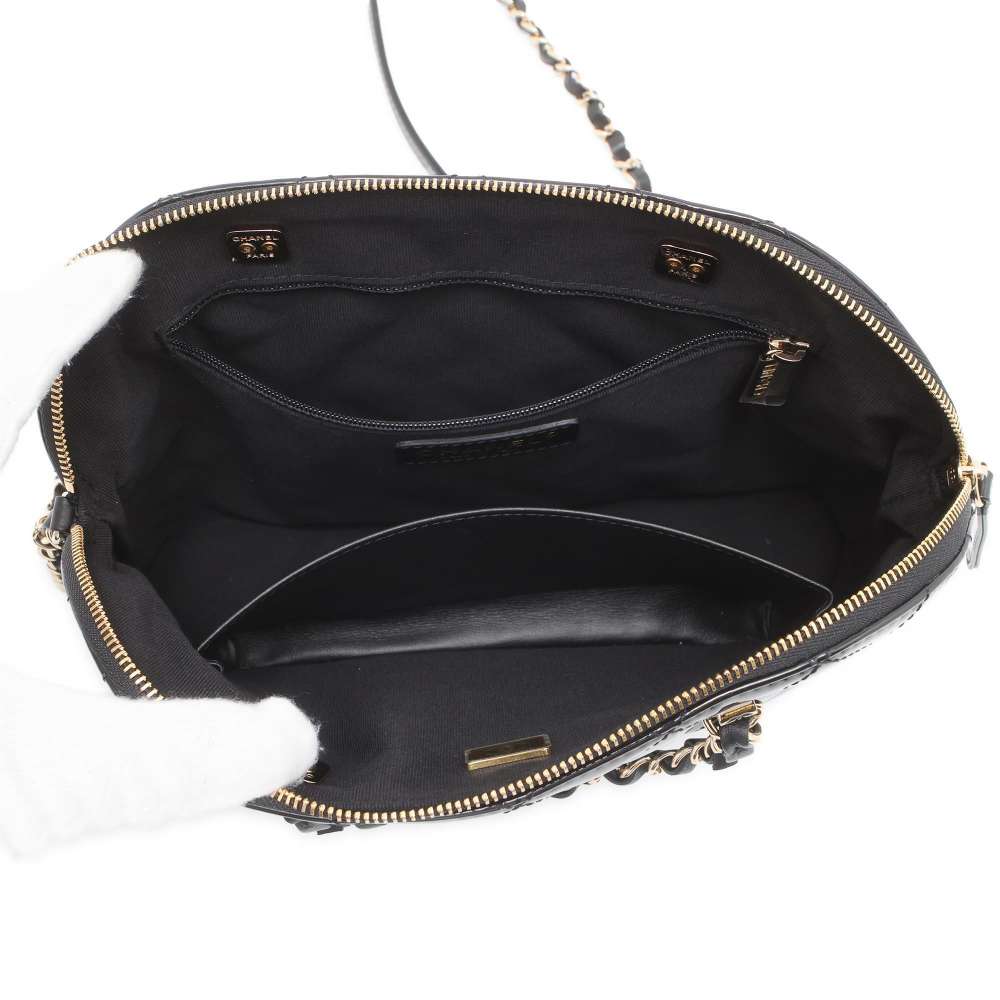 CHANEL 2wayChainHandbag BlackAS3969 Patent Leather