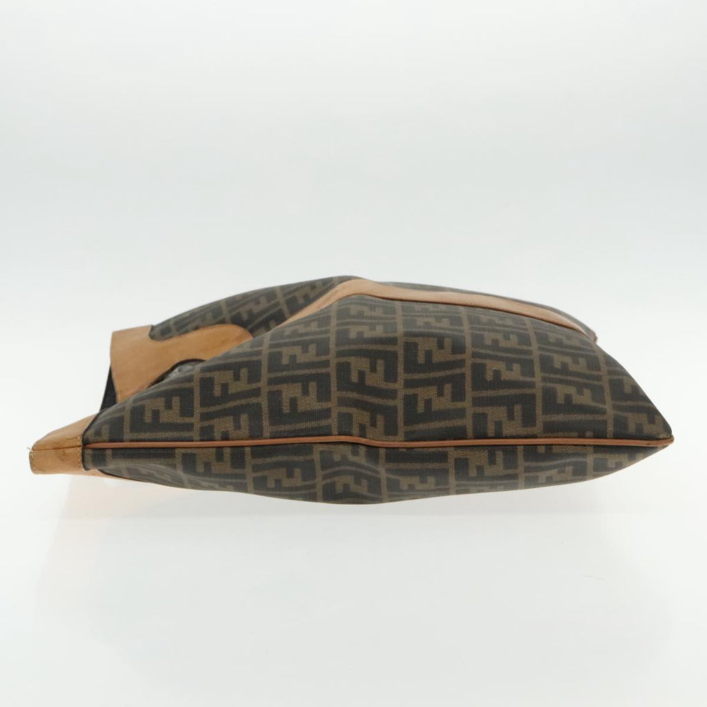 FENDI Zucca Canvas Hand Bag Brown Black 95414