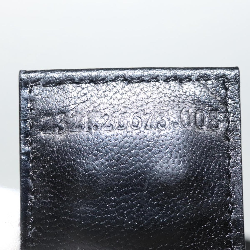 FENDI Mini Croissant Hand Bag Nylon Black Silver 95417