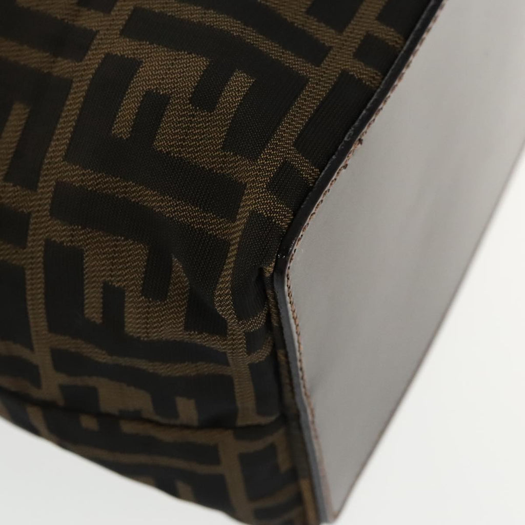 FENDI Zucca Canvas Tote Bag Brown Black 95466