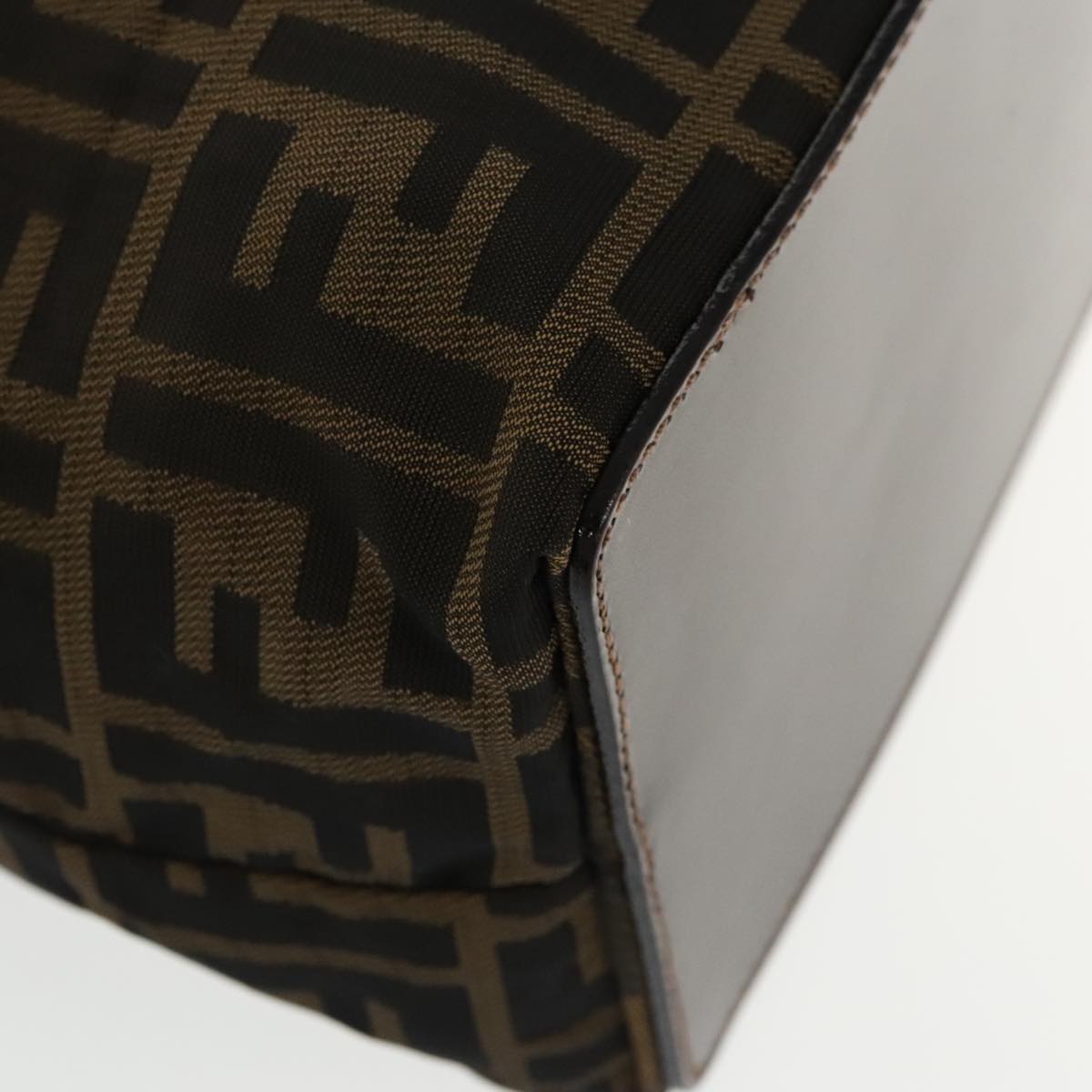 FENDI Zucca Canvas Tote Bag Brown Black 95466