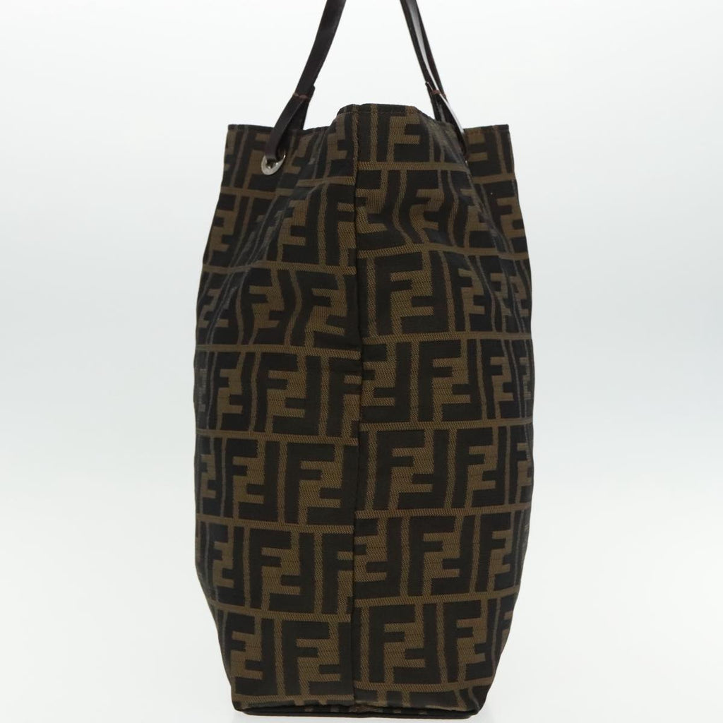 FENDI Zucca Canvas Tote Bag Brown Black 95466
