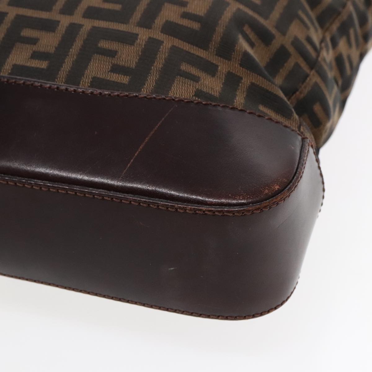 FENDI Zucca Canvas Tote Bag Brown Black 95503