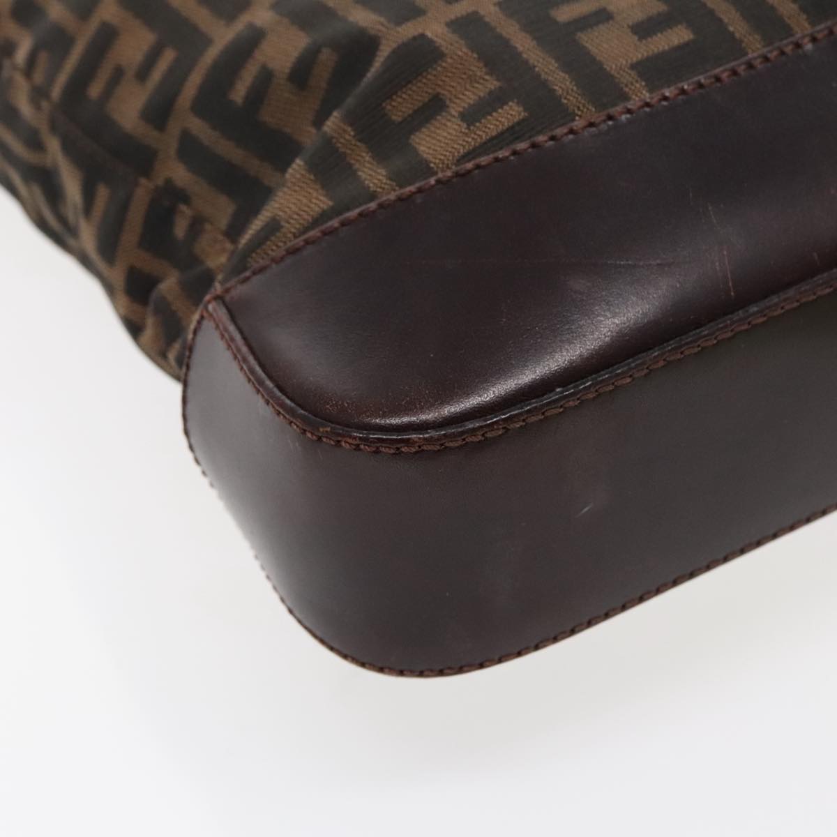FENDI Zucca Canvas Tote Bag Brown Black 95503